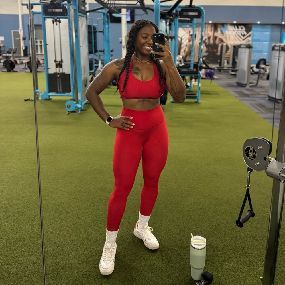 Matching Workout Set Bright Red